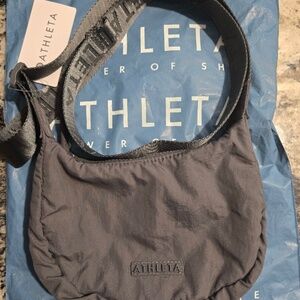 BNWT All About Mini Crescent Bag Shadow Grey